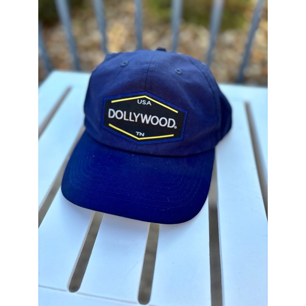 Dollywood USA TN Navy Blue Perforated Performance Baseball Cap Hat Adjustable